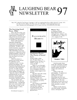 LAUGHING BEAR NEWSLETTER