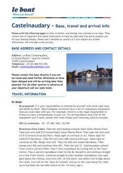 Castelnaudary - Base, travel and arrival info