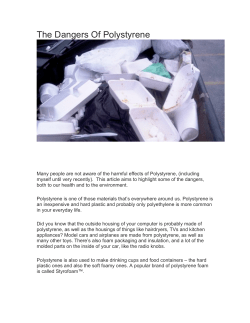 The Dangers Of Polystyrene - Global Eco Products / Eco Ware
