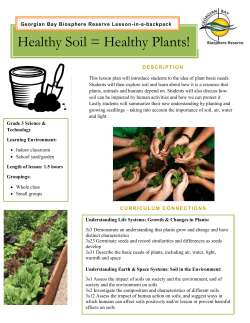 Healthy Soil = Healthy Plants! - Georgian Bay Biosphere Reserve