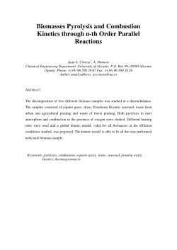 Biomasses Pyrolysis and Combustion Kinetics through n-th