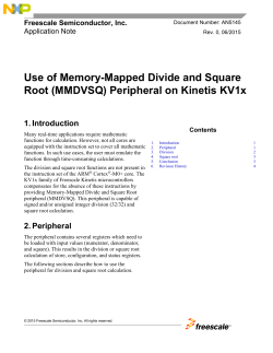 Use of Memory-Mapped Divide and Square Root (MMDVSQ