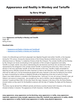 Appearance and Reality in Monkey and Tartuffe