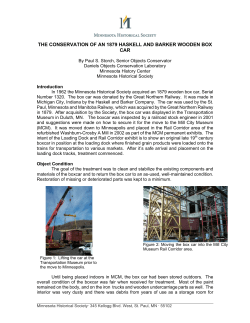 the conservation of an 1879 haskell and barker wooden box car