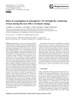 Rates of consumption of atmospheric CO2 through the weathering of