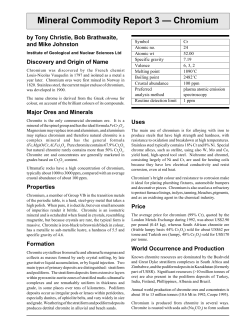 Chromium - New Zealand Petroleum and Minerals