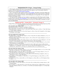 Donor Lineage Posting - Hull Family Association