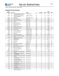 Quiz List&mdash;Reading Practice