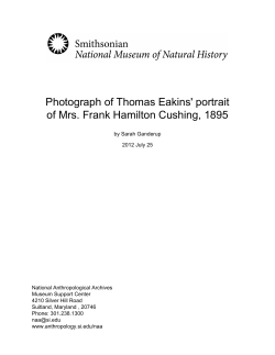 Photograph of Thomas Eakins` portrait of Mrs. Frank