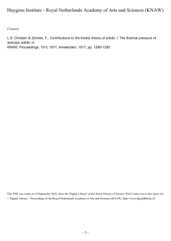 Contributions to the kinetic theory of solids. I. The thermal