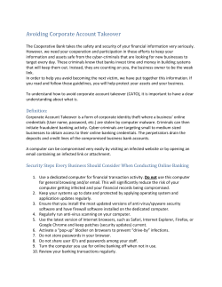 Avoiding Corporate Account Takeover