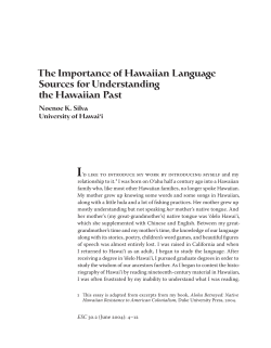 The Importance of Hawaiian Language Sources for Understanding