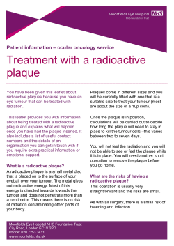 Treatment of radioactive plaques