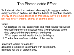 Photoelectric Effect lecture