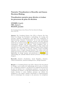 Narrative Visualization to Describe and Assess Decision