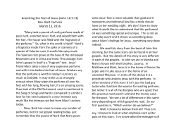 Rev. Bart Cochran March 13, 2016