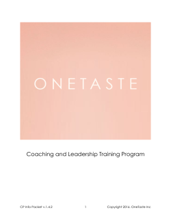 Coaching and Leadership Training Program