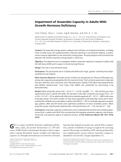 Impairment of Anaerobic Capacity in Adults With Growth Hormone