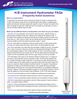HB Instrument Hydrometer FAQs - Bel