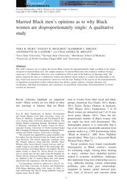 Married Black mens opinions as to why Black women are