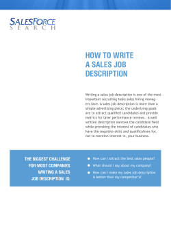 how to write a sales job description