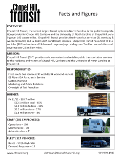 Facts and Figures - Town of Chapel Hill