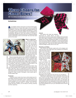 Three Cheers for Cheer Bows!