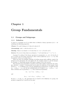 Group Fundamentals