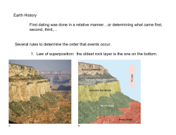 Earth History First dating was done in a relative