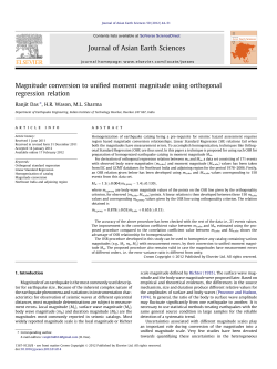 Magnitude conversion to unified moment magnitude using
