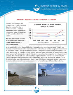 HEALTHY BEACHES DRIVE FLORIDA`S ECONOMY