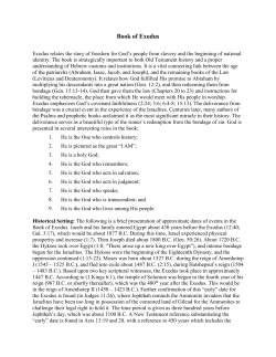 Book of Exodus - Discover Revelation