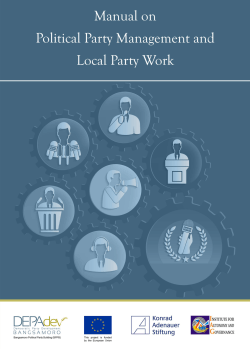 Manual on Political Party Management and Local Party Work