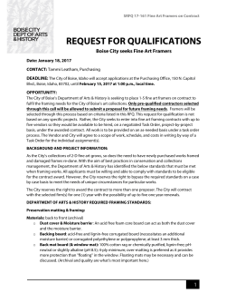 SRFQ 17-161 Fine Art Framers on Contract