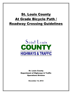 Bicycle Path / Roadway Crossing Guidelines