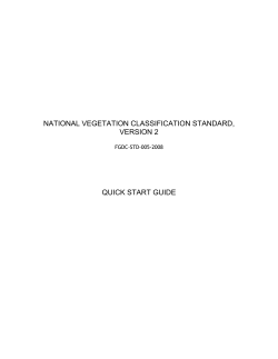national vegetation classification standard, version 2 quick start guide