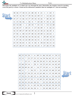 7`s Multiplication Maze