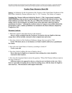 Ordinance for the Territory Northwest of the Ohio River