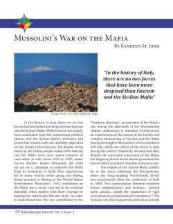 Mussolini`s War on the Mafia - Kaleidoscope International Journal