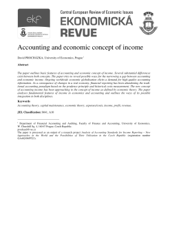 Accounting and economic concept of income