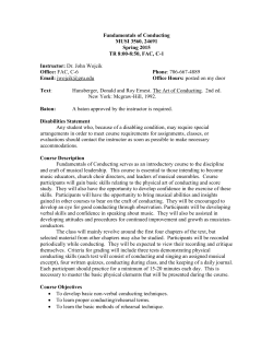 MUSI3560A Fundamentals of Conducting