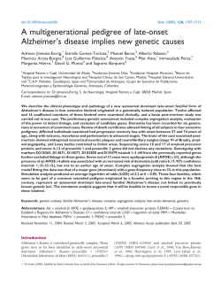 A multigenerational pedigree of late-onset Alzheimer`s