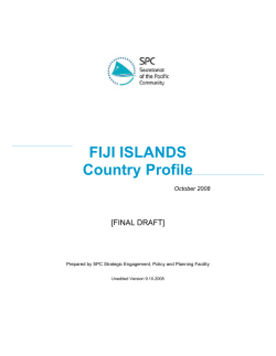 FIJI ISLANDS Country Profile