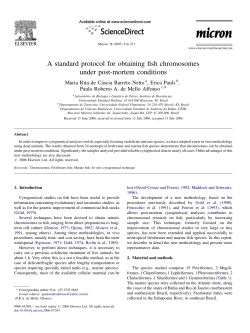 A standard protocol for obtaining fish chromosomes under