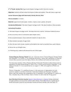 3rd -4th Grade Activity Title: Sugar skulls (Hispanic heritage month