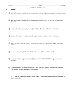 Review for Solutions Test