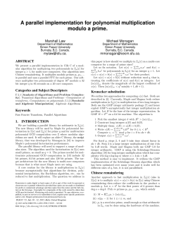 A parallel implementation for polynomial - CECM