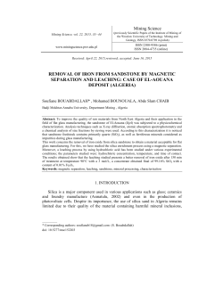 REMOVAL OF IRON FROM SANDSTONE BY MAGNETIC