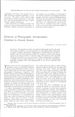 Elements of Photographic Interpretation Common to Several