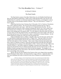 The Ship Brooklyn Story - Volume 2